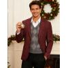 imageCOOFANDY Mens Casual Blazer Slim Fit Sport Coat Lightweight Two Button Suit JacketsBurgundy