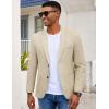 imageCOOFANDY Mens Casual Blazer Slim Fit Sport Coat Lightweight Two Button Suit JacketsKhaki