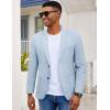 imageCOOFANDY Mens Casual Blazer Slim Fit Sport Coat Lightweight Two Button Suit JacketsLight Blue