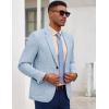 imageCOOFANDY Mens Casual Blazer Slim Fit Sport Coat Lightweight Two Button Suit JacketsLight Blue