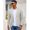 imageCOOFANDY Mens Casual Blazer Slim Fit Sport Coat Lightweight Two Button Suit JacketsLight Grey