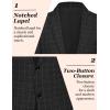 imageCOOFANDY Mens Casual Blazer Slim Fit Sport Coat Lightweight Two Button Suit JacketsPlaid Blazer Black