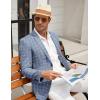 imageCOOFANDY Mens Casual Blazer Slim Fit Sport Coat Lightweight Two Button Suit JacketsPlaid Blazer Blue