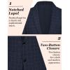 imageCOOFANDY Mens Casual Blazer Slim Fit Sport Coat Lightweight Two Button Suit JacketsPlaid Blazer Navy Blue