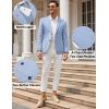 imageCOOFANDY Mens Casual Blazer Slim Fit Sport Coat Lightweight Two Button Suit JacketsPlaid Blazer Sky Blue