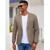 imageCOOFANDY Mens Casual Blazer Slim Fit Sport Coat Lightweight Two Button Suit JacketsPlaid Blazerbrown
