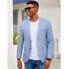 imageCOOFANDY Mens Casual Blazer Slim Fit Sport Coat Lightweight Two Button Suit JacketsSky Blue