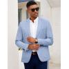 imageCOOFANDY Mens Casual Blazer Slim Fit Sport Coat Lightweight Two Button Suit JacketsSky Blue