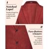 imageCOOFANDY Mens Casual Blazer Slim Fit Sport Coat Lightweight Two Button Suit JacketsWine Red