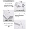 imageCOOFANDY Mens Dress Shirt Long Sleeve Untucked Button Down Shirts for Wedding White
