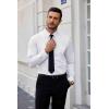 imageCOOFANDY Mens Dress Shirt Long Sleeve Untucked Button Down Shirts for Wedding White
