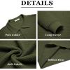 imageCOOFANDY Mens Knit Polo Shirts Long Sleeve Sweater Polo Lightweight Fashion Casual Collared ShirtsArmy Green