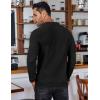 imageCOOFANDY Mens Knit Polo Shirts Long Sleeve Sweater Polo Lightweight Fashion Casual Collared ShirtsBlack