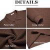 imageCOOFANDY Mens Knit Polo Shirts Long Sleeve Sweater Polo Lightweight Fashion Casual Collared ShirtsBrown