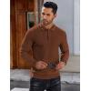 imageCOOFANDY Mens Knit Polo Shirts Long Sleeve Sweater Polo Lightweight Fashion Casual Collared ShirtsCaramel