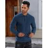 imageCOOFANDY Mens Knit Polo Shirts Long Sleeve Sweater Polo Lightweight Fashion Casual Collared ShirtsDark Blue
