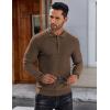 imageCOOFANDY Mens Knit Polo Shirts Long Sleeve Sweater Polo Lightweight Fashion Casual Collared ShirtsDark Coffee