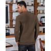 imageCOOFANDY Mens Knit Polo Shirts Long Sleeve Sweater Polo Lightweight Fashion Casual Collared ShirtsDark Coffee