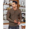 imageCOOFANDY Mens Knit Polo Shirts Long Sleeve Sweater Polo Lightweight Fashion Casual Collared ShirtsDark Coffee