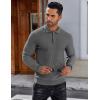 imageCOOFANDY Mens Knit Polo Shirts Long Sleeve Sweater Polo Lightweight Fashion Casual Collared ShirtsDark Grey