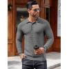 imageCOOFANDY Mens Knit Polo Shirts Long Sleeve Sweater Polo Lightweight Fashion Casual Collared ShirtsDark Grey