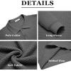 imageCOOFANDY Mens Knit Polo Shirts Long Sleeve Sweater Polo Lightweight Fashion Casual Collared ShirtsDark Grey