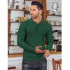 imageCOOFANDY Mens Knit Polo Shirts Long Sleeve Sweater Polo Lightweight Fashion Casual Collared ShirtsGreen