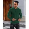 imageCOOFANDY Mens Knit Polo Shirts Long Sleeve Sweater Polo Lightweight Fashion Casual Collared ShirtsGreen