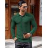 imageCOOFANDY Mens Knit Polo Shirts Long Sleeve Sweater Polo Lightweight Fashion Casual Collared ShirtsGreen