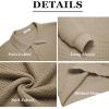 imageCOOFANDY Mens Knit Polo Shirts Long Sleeve Sweater Polo Lightweight Fashion Casual Collared ShirtsKhaki