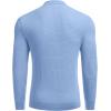 imageCOOFANDY Mens Knit Polo Shirts Long Sleeve Sweater Polo Lightweight Fashion Casual Collared ShirtsLight Blue