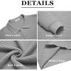 imageCOOFANDY Mens Knit Polo Shirts Long Sleeve Sweater Polo Lightweight Fashion Casual Collared ShirtsLight Grey