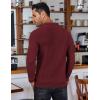imageCOOFANDY Mens Knit Polo Shirts Long Sleeve Sweater Polo Lightweight Fashion Casual Collared ShirtsWine Red