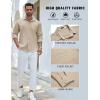 imageCOOFANDY Mens Linen Shirts Long Sleeve Casual Button Down Shirts for Men Summer Beach Wedding Shirt Khaki XLarge