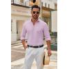 imageCOOFANDY Mens Long Sleeve Dress Shirt Casual Button Down Shirts Wrinkle Free Untucked ShirtLavender