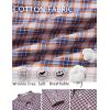 imageCOOFANDY Mens Long Sleeve Plaid Button Down Cotton Wrinkle Free Dress ShirtBlue Orange Plaid
