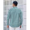 imageCOOFANDY Mens Long Sleeve Plaid Button Down Cotton Wrinkle Free Dress ShirtBlue Yellow Plaid