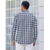 imageCOOFANDY Mens Long Sleeve Plaid Button Down Cotton Wrinkle Free Dress ShirtDark Green Plaid
