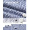 imageCOOFANDY Mens Long Sleeve Plaid Button Down Cotton Wrinkle Free Dress ShirtGrey White Plaid