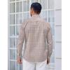 imageCOOFANDY Mens Long Sleeve Plaid Button Down Cotton Wrinkle Free Dress ShirtKhaki Plaid