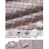 imageCOOFANDY Mens Long Sleeve Plaid Button Down Cotton Wrinkle Free Dress ShirtKhaki Plaid