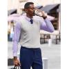 imageCOOFANDY Mens Long Sleeve Plaid Button Down Cotton Wrinkle Free Dress ShirtLight Purple Plaid