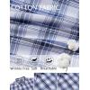 imageCOOFANDY Mens Long Sleeve Plaid Button Down Cotton Wrinkle Free Dress ShirtNavy Black White Plaid