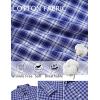 imageCOOFANDY Mens Long Sleeve Plaid Button Down Cotton Wrinkle Free Dress ShirtNavy Blue White Plaid
