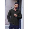 imageCOOFANDY Mens Long Sleeve Wrinkle Free Dress Shirts Inner Contrast Business Casual Button Down ShirtBlackGold