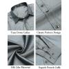 imageCOOFANDY Mens Luxury Dress Shirt Long Sleeve Prom Wedding Party Shiny Button Down Shirts Silver Grey