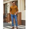 imageCOOFANDY Mens Mock Turtleneck Ribbed Knit Pullover Sweater Casual Lightweight Slim fit Dress SweaterTurmeric