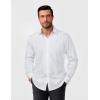 imageCOOFANDY Mens Pattern Dress Shirt Long Sleeve Casual Button Down Formal Shirts01white