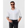 imageCOOFANDY Mens Pattern Dress Shirt Long Sleeve Casual Button Down Formal Shirts01white