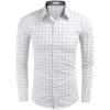 imageCOOFANDY Mens Pattern Dress Shirt Long Sleeve Casual Button Down Formal Shirts02white
